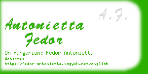 antonietta fedor business card